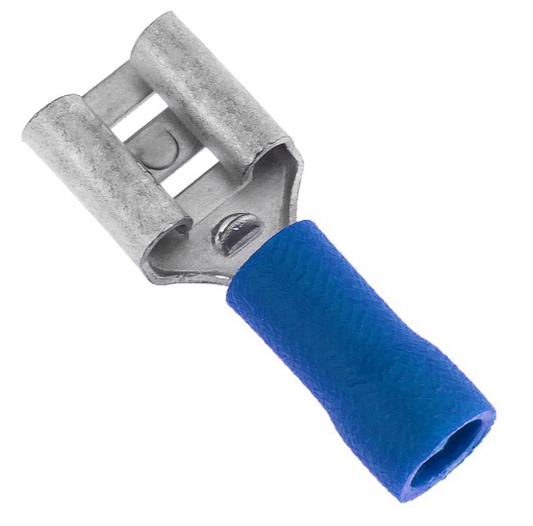 Terminal Isolado Femea 6,3mm - Azul