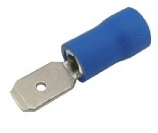 Terminal Isolado Macho Azul 4,8mm