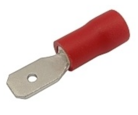Terminal Isolado Macho Vermelho 4,8 mm