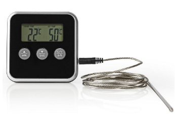 Termómetro Digital c/ Sonda p/ Carne + Temporizador (0 ~ 250ºC) - NEDIS