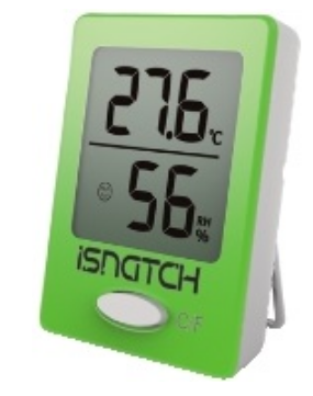 Termómetro Interno Digital c/ Sensor de Humidade "TEMPY" (Verde) - iSNATCH
