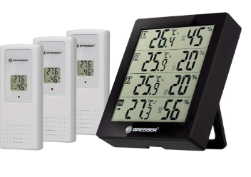 Termómetro e Higrómetro Digital Hygro (Preto/Branco) - BRESSER