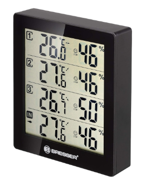 Termómetro e Higrómetro Digital Hygro (Preto/Branco) - BRESSER