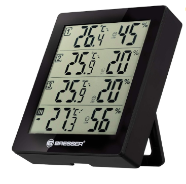 Termómetro e Higrómetro Digital Hygro (Preto/Branco) - BRESSER