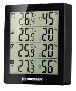 Termómetro e Higrómetro Digital Hygro (Preto/Branco) - BRESSER