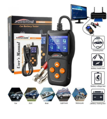 Testador/Medidor de Baterias Profissional 12V Auto/Moto