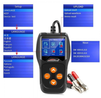 Testador/Medidor de Baterias Profissional 12V Auto/Moto