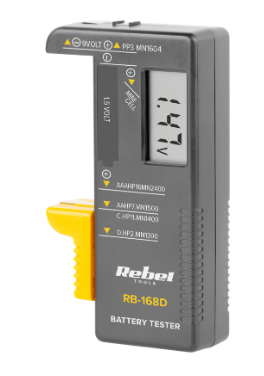 Testador de Baterias Universal AA/AAA/C/D/9V - REBEL RB-168D