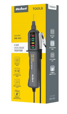 Testador de Baterias e Alternador 12V c/ LEDs - REBEL RB-15C
