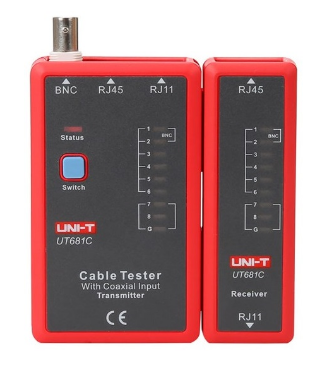 Testador de Rede, Telefone e Coaxial (RJ11, RJ45 e BNC) - UNI-T