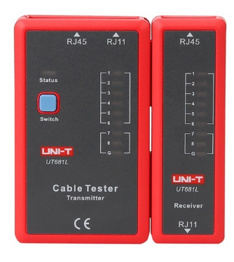 Testador de Rede RJ11 e RJ45 - UNI-T