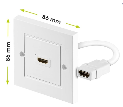 Tomada Interior 1 x HDMI (Branco) - GOOBAY