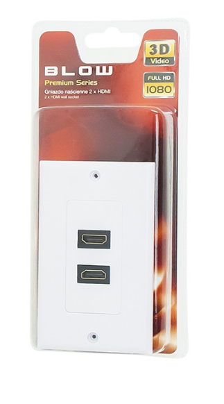 Tomada Interior 2 x HDMI (Branco)