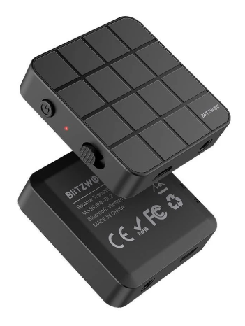 Transmissor / Receptor Áudio Bluetooth 5.0 (Preto) - BLITZWOLF