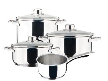 Trem de Cozinha Dux 7 Peças p/ Gás, Elétrico, Vitrocerâmica e Indução (Aço Inoxidável) - MAGEFESA