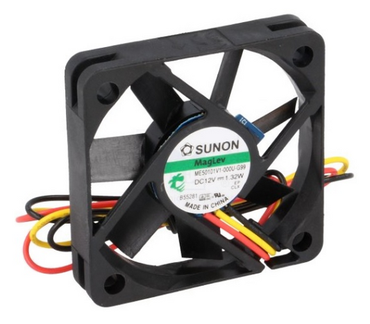 Ventilador 50x50x10mm 12V 0,11A 1,32W (3 Fios) - SUNON