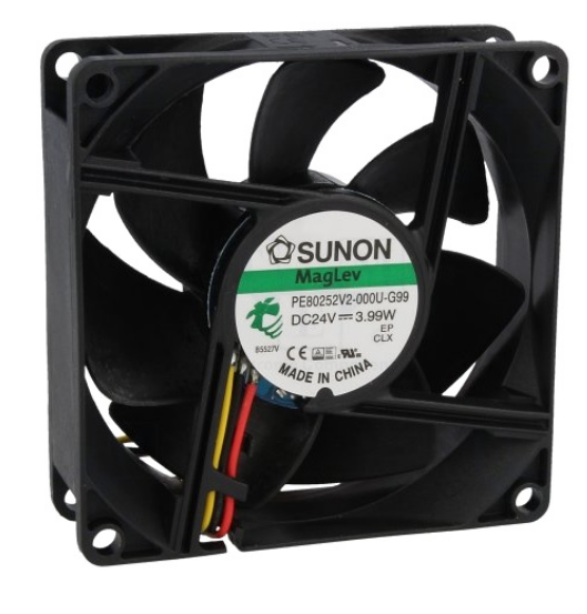 Ventilador 80x80x25mm 24V 0,166A 3,99W (3 Fios) - SUNON