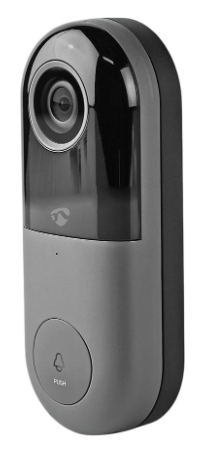 Vídeo Porteiro SmartLife Full HD 1080p Wi-Fi c/ 4 Melodias (Preto/Cinza) - NEDIS