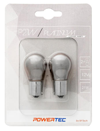 Blister 2x Lampadas Halogéneo P21W 12V BA15s (Chrome)