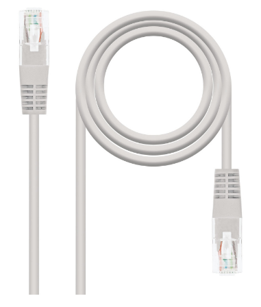 Cabo de Rede RJ45 CAT5e UTP Cinzento (25cm) - Nanocable
