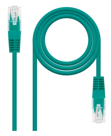 Cabo de Rede RJ45 Cat5e U/UTP Verde (50cm) - Nanocable