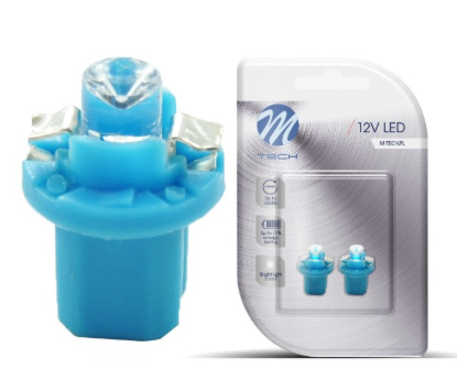 Blister 2x Lampadas LED B8.5d (Quadrante) - Azul