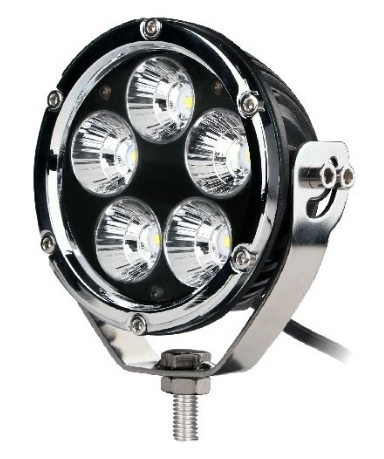 Farol de Longo Alcance c/ Suporte Lateral 50W 4" Redondo (Cromado) - M-TECH