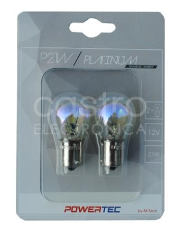 Blister 2x Lampadas Halogéneo P21W 12V BA15s (RAINBOW) - M-TECH