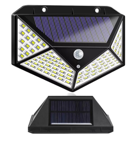 Luz Solar LED 1W 600Lm c/ Painel Solar e Sensor Movimento