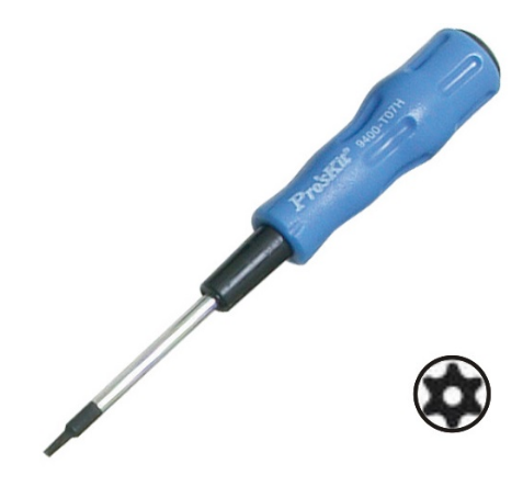 Chave Torx c/ Furo T07H (135mm) - Proskit