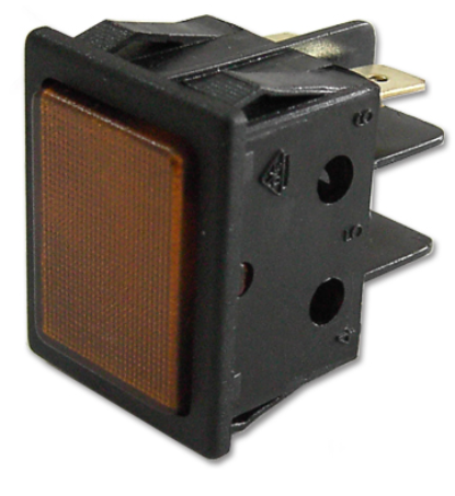 Avisador Quadrado Laranja 220V