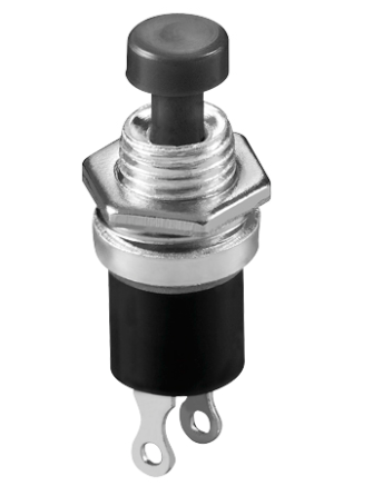 Pulsador Mini OFF-(ON) Preto