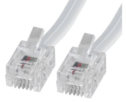 Cabo Telefone RJ11 4 Pinos (7 mts) - Branco