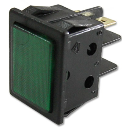 Avisador Quadrado Verde 220V