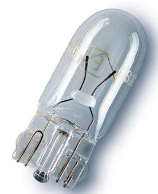 Lampada Halogéneo p/ Automóvel W2,1x9,5d 24V/3W W3W (2841) - OSRAM