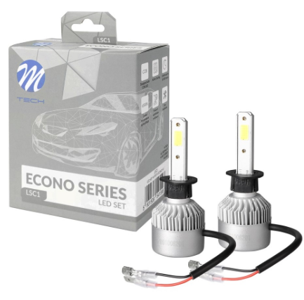 Pack 2x Lampadas LED COB H1 9~32V Branco 6000K - M-TECH