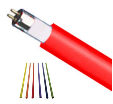 Filtro PVC p/ Lâmpada Fluorescente T9-36/40W - Vermelho