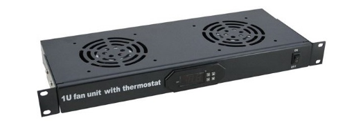 Painel de Ventilação Frontal c/ Termostato e 2 Ventoínhas p/ Armários Bastidores - CROMAD