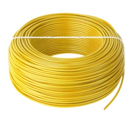 Bobine Fio Eléctrico Multifilar 0,5mm² H05V-K Amarelo (100 mts)