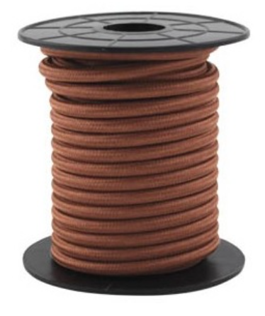 Bobine Cabo Eléctrico Têxtil 2x 0,75mm Castanho (10 mts) - GSC