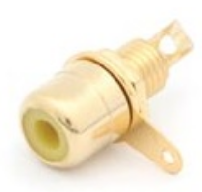 Ficha RCA Metalica Femea Painel Dourada Amarela