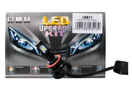 Pack 2x Lampadas LED H11/H8/H9 9~32V 38W/set Branco 6000K - M-TECH