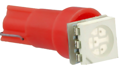 Blister 2x Lampadas 1 LED SMD 12V T05 - Vermelho