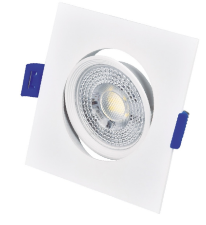 Projector LED Basculante Quadrado p/ Encastrar Série Cumbo 7W 3000K (Branco) - GSC