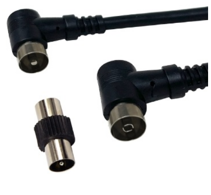 Cabo RF 90º Macho - Femea c/ Adaptador (1,5 mts) - Preto