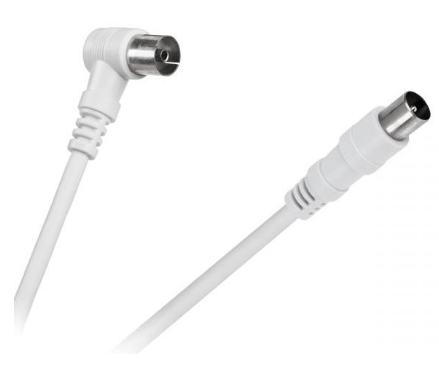 Cabo RF (Femea 90º - Macho 180º) Branco - 1,5 mts