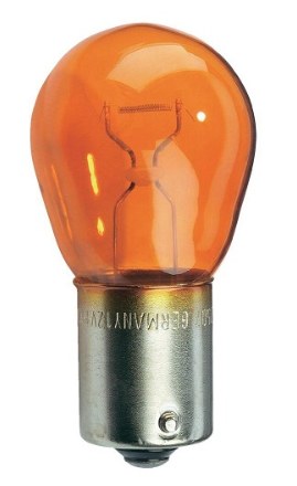 Lampada p/ Automóvel 12V 21W BAU15s - Laranja