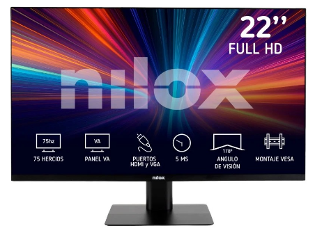 Monitor 22" NXM22FHD11 Full HD LED (Preto) - NILOX