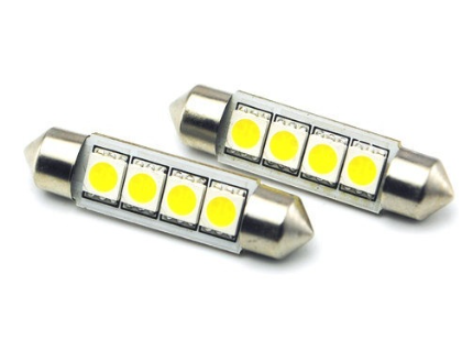 Blister 2x Lampadas LED C5W (CANBUS) 41mm Branco 6000K (4 x SMD5050)