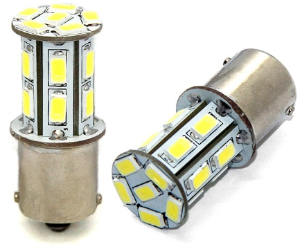 Lampada 18x LEDs SMD5630 BA15s 12V 9W Branco 6000K - M-TECH